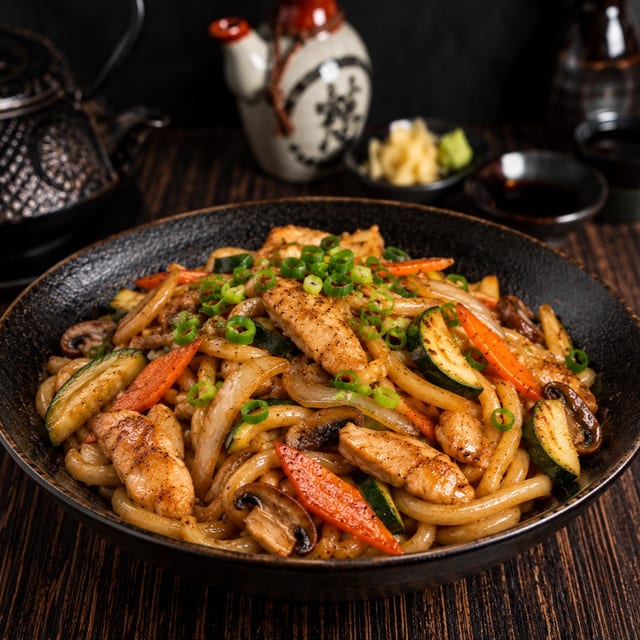 Chicken Stir Fry Udon.