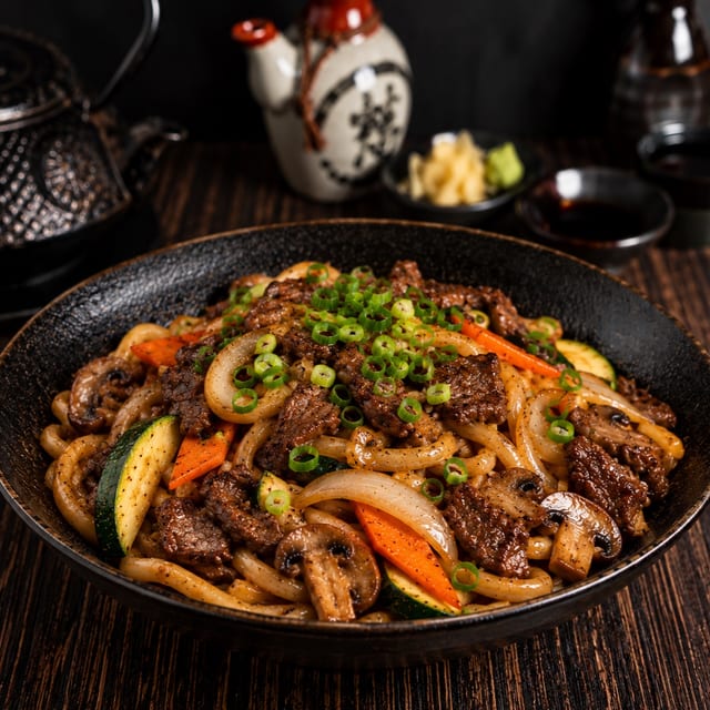 Beef Stir Fry Udon.