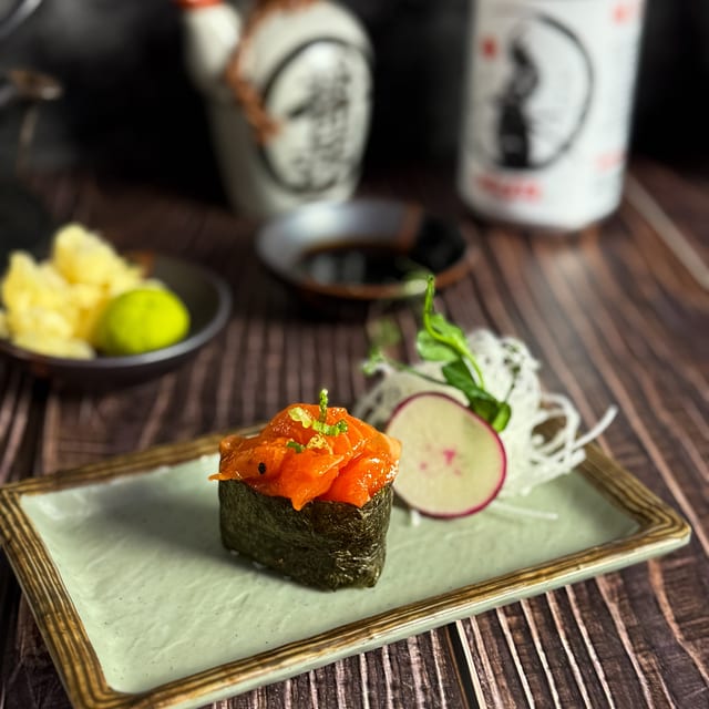 Spicy Salmon Sushi.