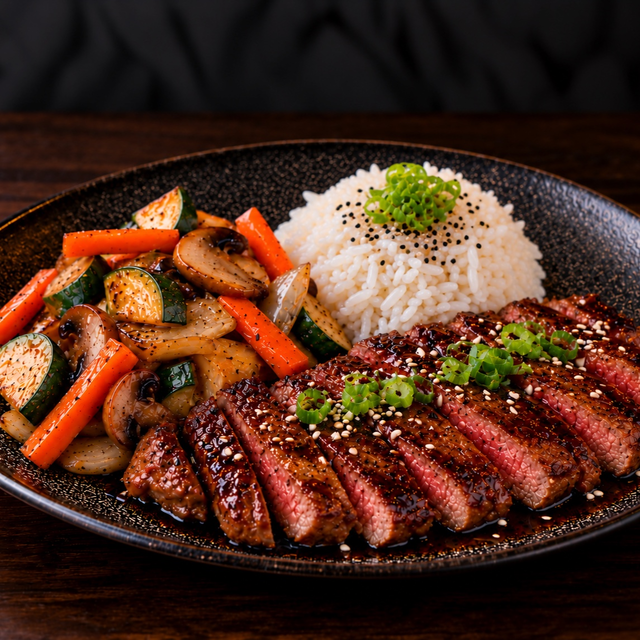 Teriyaki Ribeye Entree.