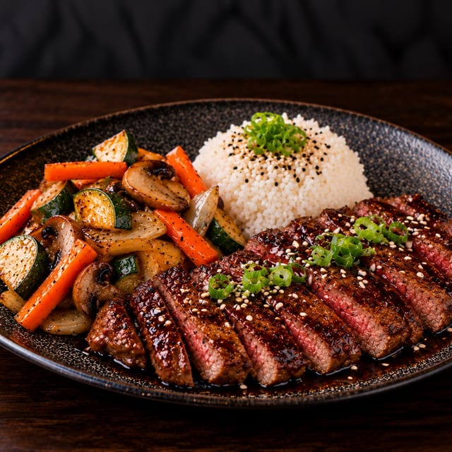 Teriyaki Ribeye Entree.