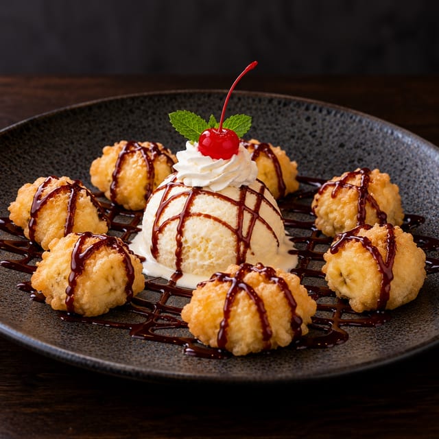 Banana Tempura Ice Cream.