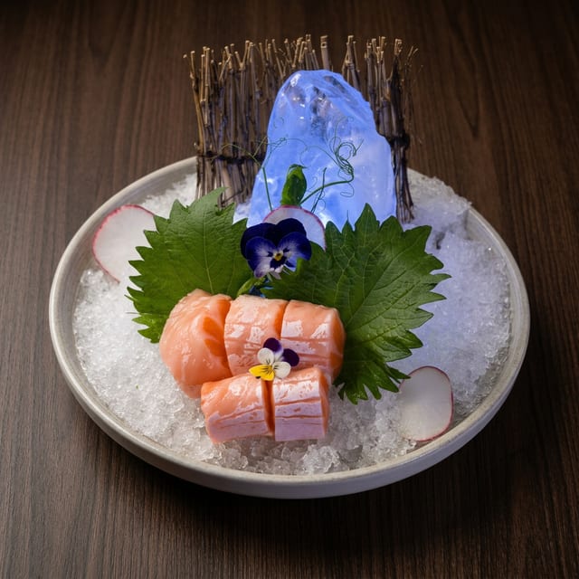 Salmon Belly Sashimi.