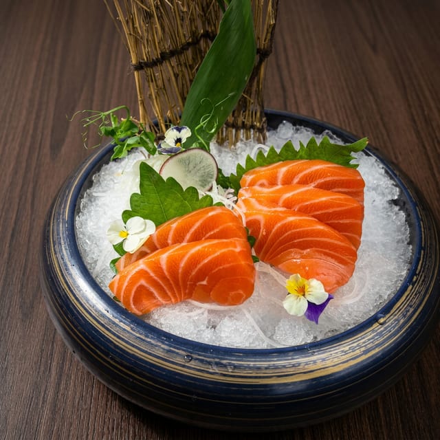 Salmon Sashimi.