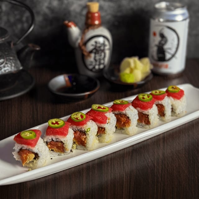 Tuna Crunch Jalapeno Roll.