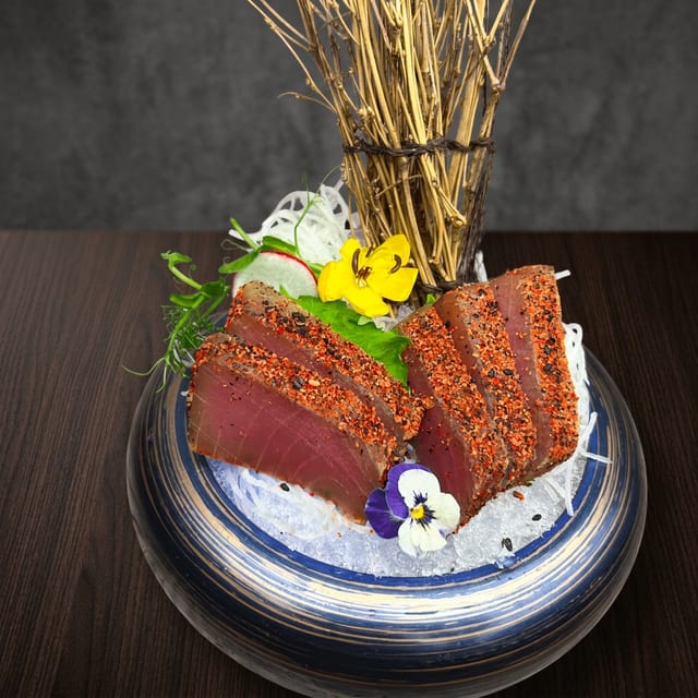 Pepper Tuna Sashimi.