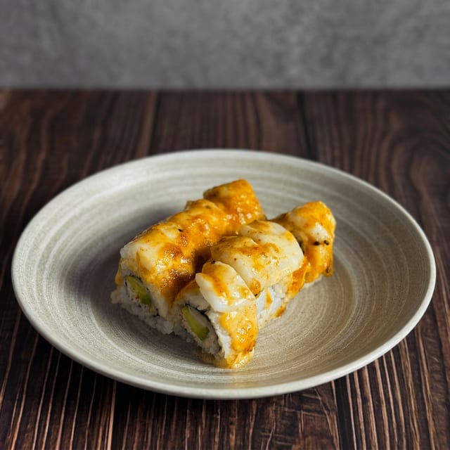 Stuffed Calamari Roll.