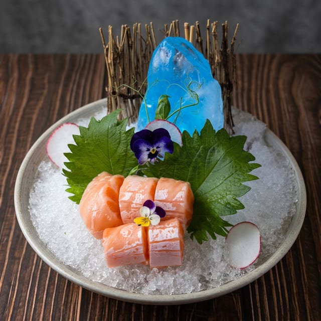 Salmon Belly Sashimi.