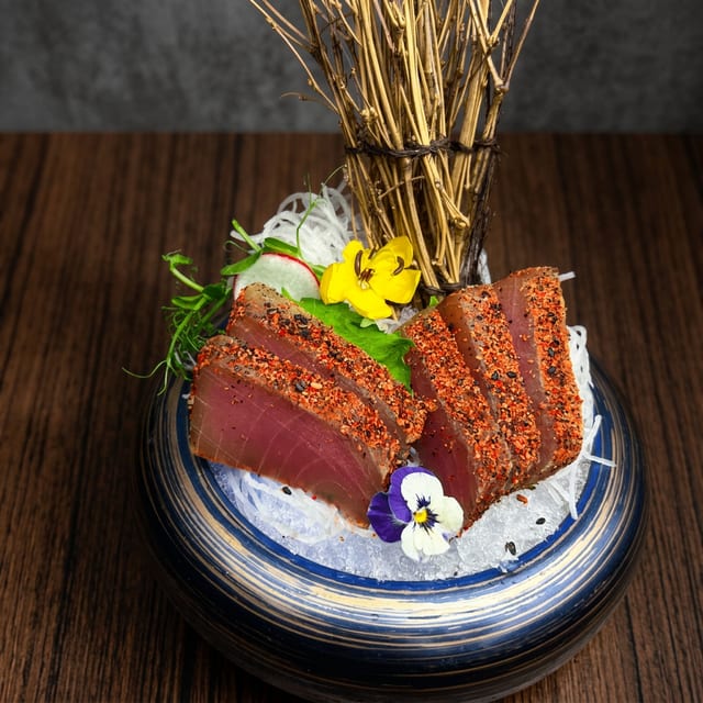 Pepper Tuna Sashimi.