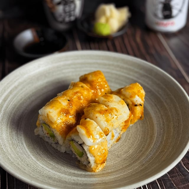 Stuffed Calamari Roll.