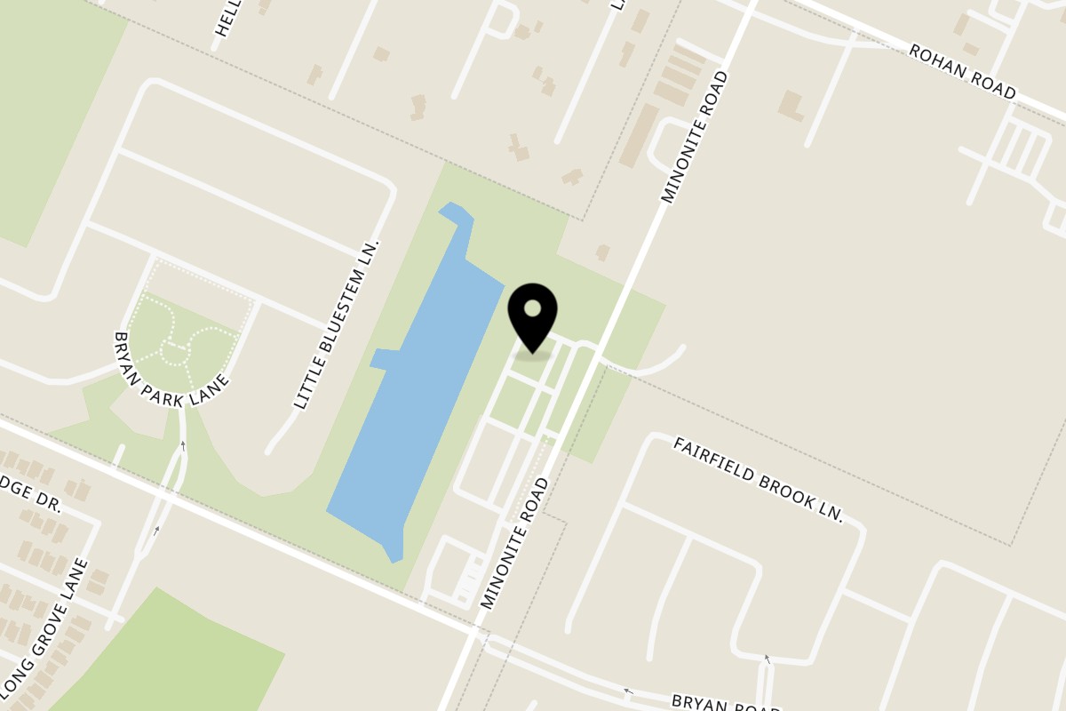 Map showing the location of Top Sushi Rosenberg on 1622 Minonite Rd in Richmond